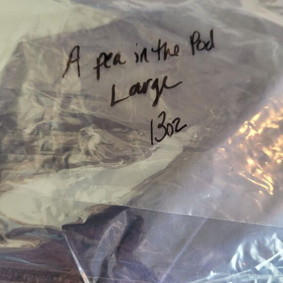 A Pea in the Pod Maternity Tee Shirt Dress Women's Size Large L Blue Ruched - Picture 8 of 8